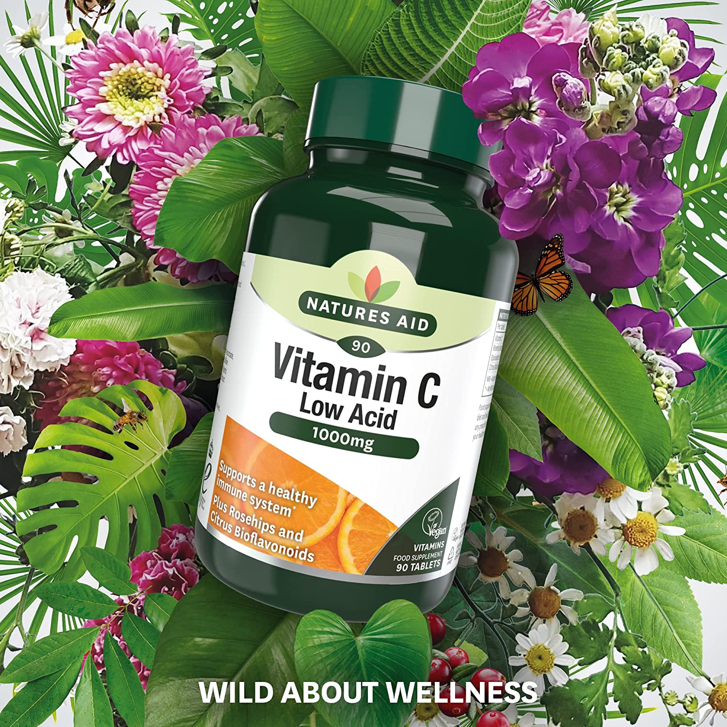 Vitamín C 1000mg low acid nekyslý Natures Aid 90tbl